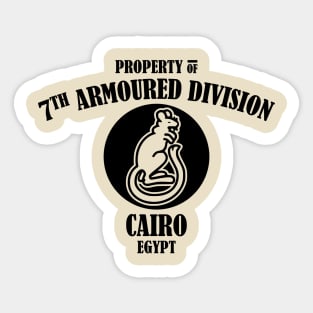 Property of 7th Armoured Division Sticker